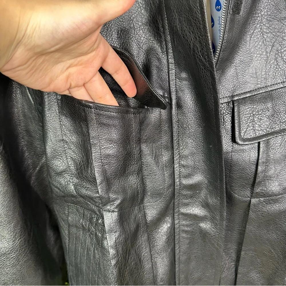Nwt faux leather Cider Classic Black‎ Leather moto Jacket